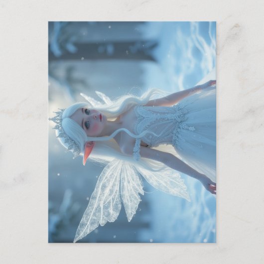 Winter Ice Fairy Princess Postkarte (Vorderseite)