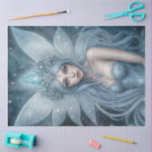 Winter Ice Fairy Queen with Crystal Wings Fantasy Seidenpapier (Basteln)