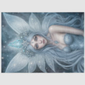 Winter Ice Fairy Queen with Crystal Wings Fantasy Seidenpapier (Vorderseite)