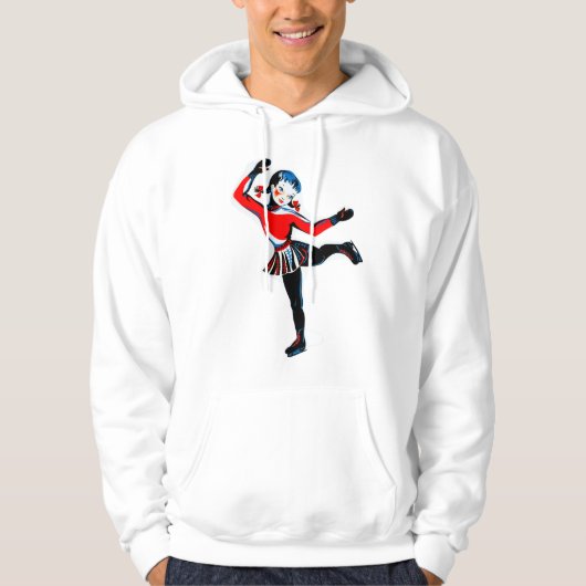 Winter Ice Skaten Girl Hoodie (Vorderseite)