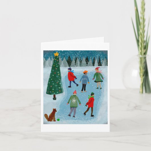 Winter Ice Skaten Weihnachten (Vorderseite)