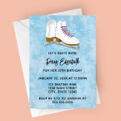 Winter Ice Skates Birthday Invitation Einladung