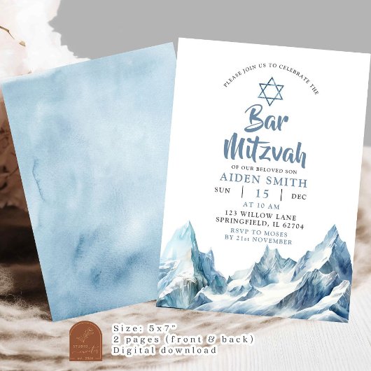 Winter Iceberg Bar Mitzvah Einladung