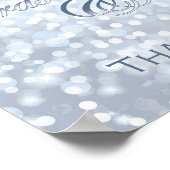 Winter Icy Blue Wedding Cards and Gifts Sign Poster (Ecke)