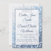 Winter Icy Blue Wedding Einladung (Vorderseite)