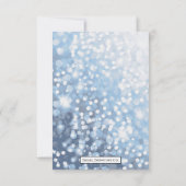Winter Icy Blue Wedding RSVP Einladung (Rückseite)