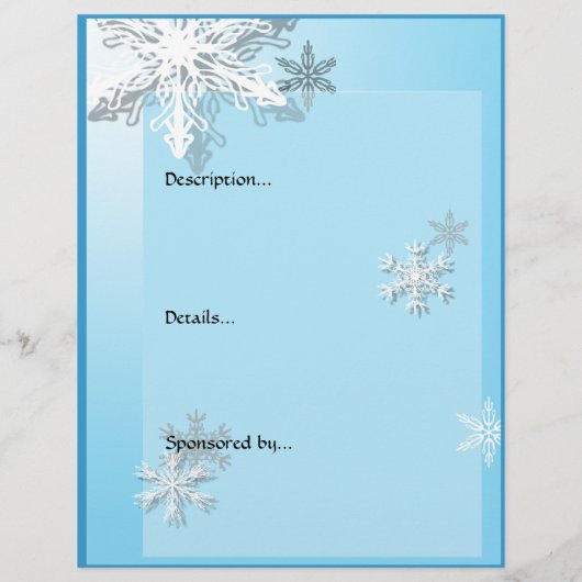 Winter Icy Snowflakes Event Flyer (Hinten)
