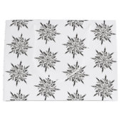 Winter Icy Snowflakes Große Geschenktüte (Vorderseite)