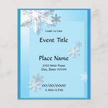 Winter Icy Snowflakes Kleiner Event Flyer