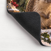 Winter-Igel-Design Mousepad (Ecke)