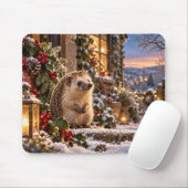 Winter-Igel-Design Mousepad (Mit Mouse)