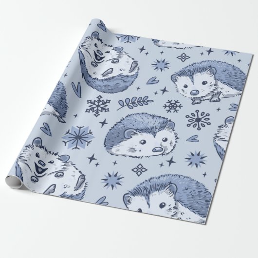 Winter Igel Wrapper Geschenkpapier (Ungerollt)