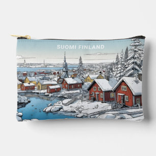 Winter Illustration für benutzerdefinierten Text F Zubehörtasche