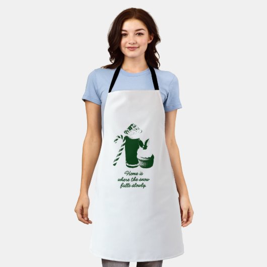 Winter illustration schürze (Getragen)