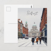 Winter im Belfast Rathaus Postkarte (Vorne/Hinten)