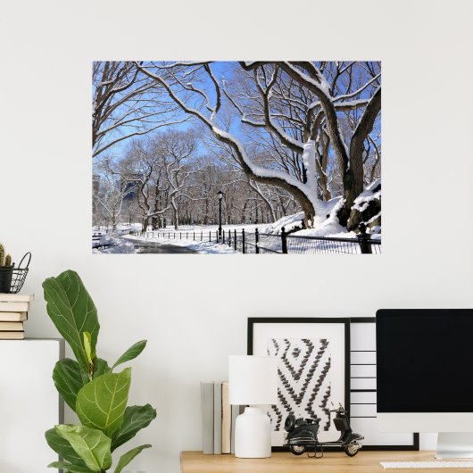 Winter im Central Park, New York City Poster (Heimbüro)