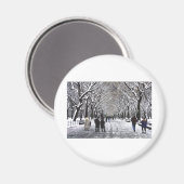 Winter im Central Park NYC Magnet (Vorderseite/Rückseite)