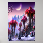 Winter im coolen Wald | AI Art Poster (Vorne)