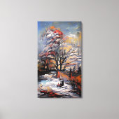 Winter im Grünen Leinwanddruck (Vorderseite)