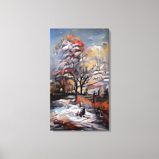 Winter im Grünen Leinwanddruck (Vorderseite)