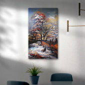 Winter im Grünen Leinwanddruck