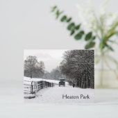 Winter im Heaton Park Postkarte (Stehend Vorderseite)