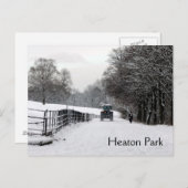 Winter im Heaton Park Postkarte (Vorne/Hinten)