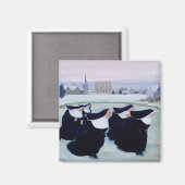 Winter im Kloster Magnet (Vorderseite/Rückseite)