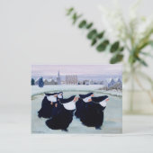 Winter im Kloster Postkarte (Stehend Vorderseite)