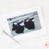 Winter im Kloster Rechteckiger Aufkleber (Umschlag)