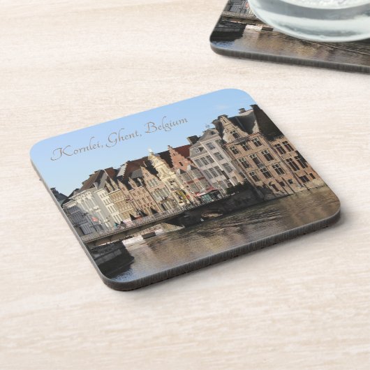 Winter im Kornlei in Gent, Belgien Getränkeuntersetzer (Linke Seite)
