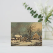 Winter im Land: Ein kalter Morgen Postkarte (Stehend Vorderseite)