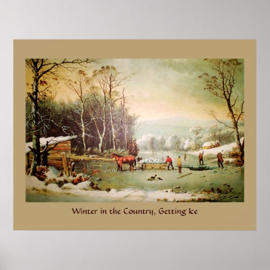 Winter im Land, Eisposter holen Poster (Vorne)