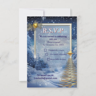 WINTER im magischen Wunderland RSVP Karte