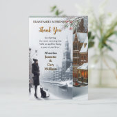 WINTER im magischen Wunderland RSVP Karte (Stehend Vorderseite)