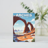 Winter im Nationalpark Moab Utah Arches Postkarte (Stehend Vorderseite)
