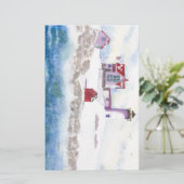 Winter im Nubble LIghthouse in Maine Briefpapier (Stehend Vorderseite)
