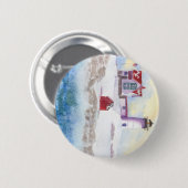 Winter im Nubble LIghthouse in Maine Button (Vorne & Hinten)