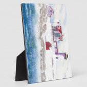 Winter im Nubble LIghthouse in Maine Fotoplatte (Seite)