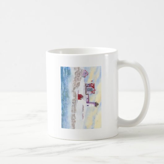 Winter im Nubble LIghthouse in Maine Kaffeetasse (Rechts)