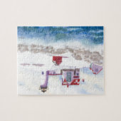 Winter im Nubble LIghthouse in Maine Puzzle (Horizontal)