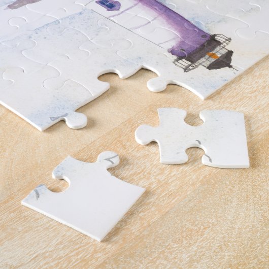 Winter im Nubble LIghthouse in Maine Puzzle (Seite)