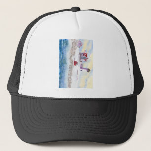 Winter im Nubble LIghthouse in Maine Truckerkappe