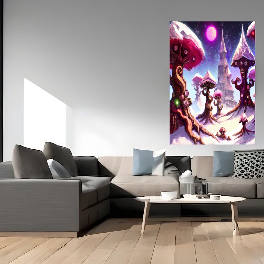 Winter im Pilzwald | AI Art Poster