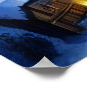 Winter im Schneedorf | AI Art Poster (Ecke)