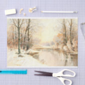 Winter im Spreewald, Decoupage Seidenpapier (Handwerk)