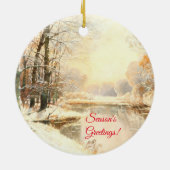 Winter im Spreewald Keramik Ornament (Hinten)