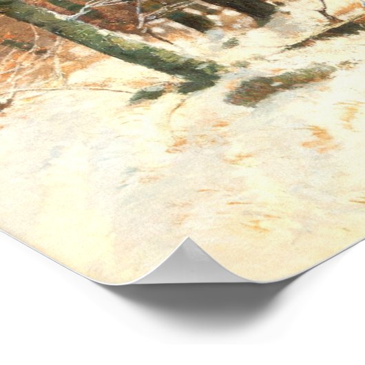 Winter im Spreewald Poster (Ecke)