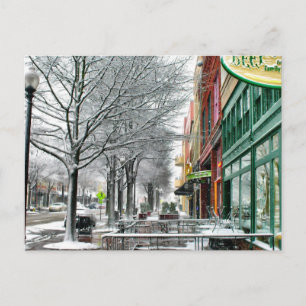 Winter im Stadtzentrum gelegen Postkarte