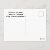 Winter im Tal...... Postkarte (Rückseite)
